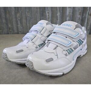 Vionic Tabi Womens Size 8 Orthotic Walking Shoes White Leather Sneaker EUC